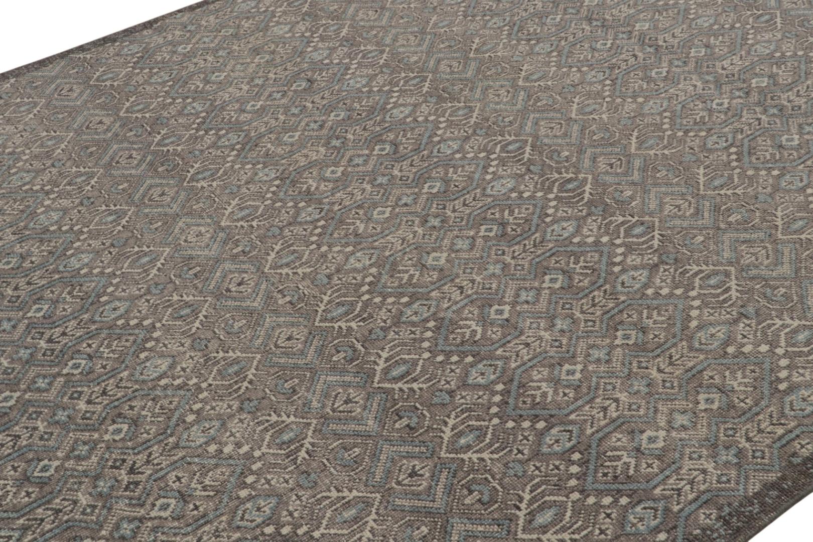 Distressed Abstract Rug In Beige