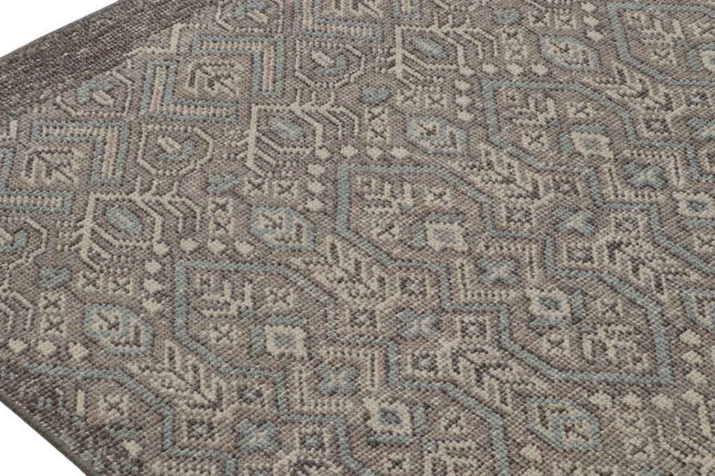 Distressed Abstract Rug In Beige