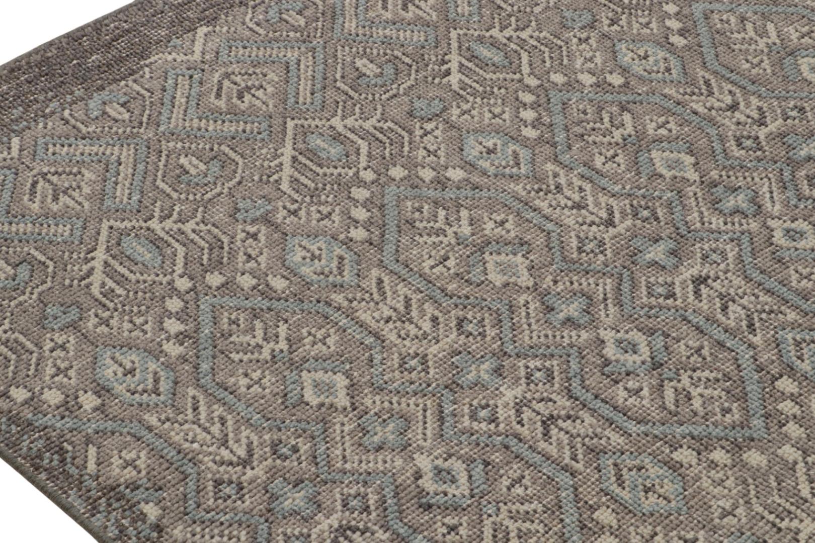 Distressed Abstract Rug In Beige