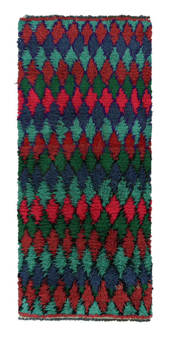 Vintage Azilal Moroccan Runner Rug
