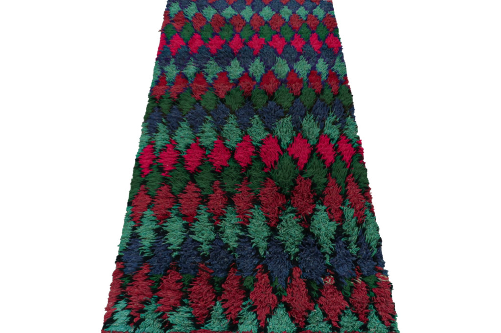 Vintage Azilal Moroccan Runner Rug