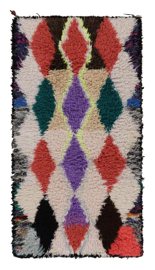 Vintage Azilal Moroccan Runner Rug