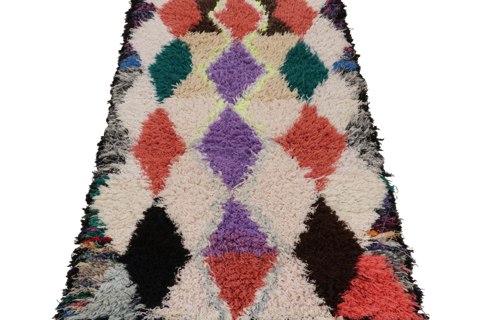 Vintage Azilal Moroccan Runner Rug