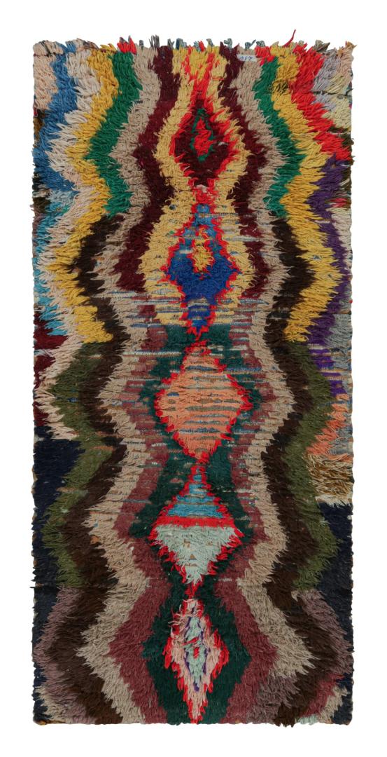 Vintage Azilal Moroccan Runner Rug