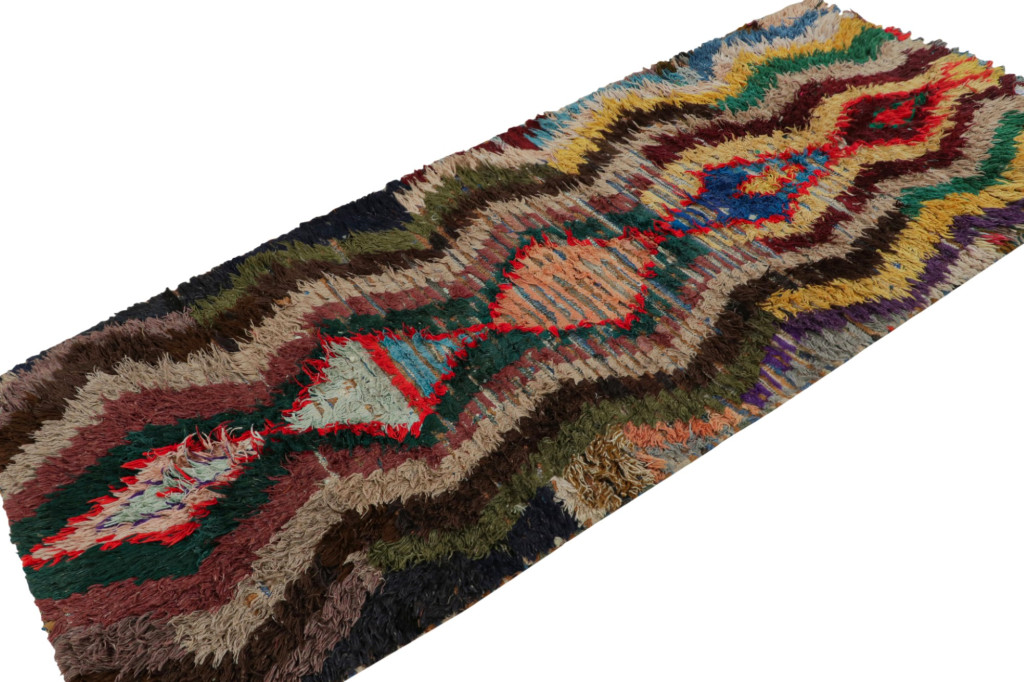 Vintage Azilal Moroccan Runner Rug