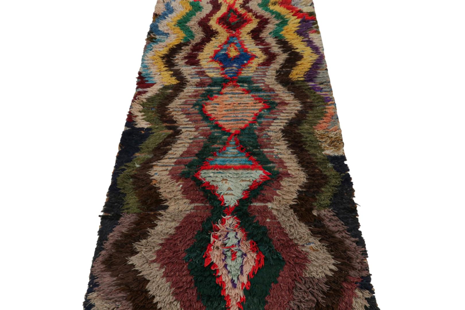 Vintage Azilal Moroccan Runner Rug