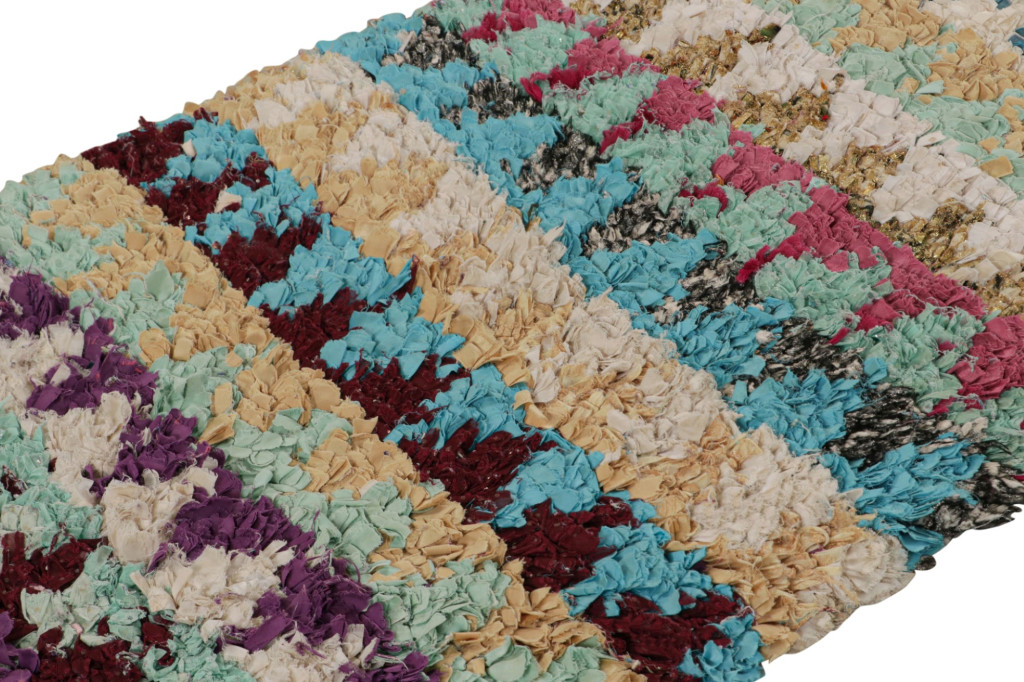 Vintage Azilal Moroccan Boucherouite Rug