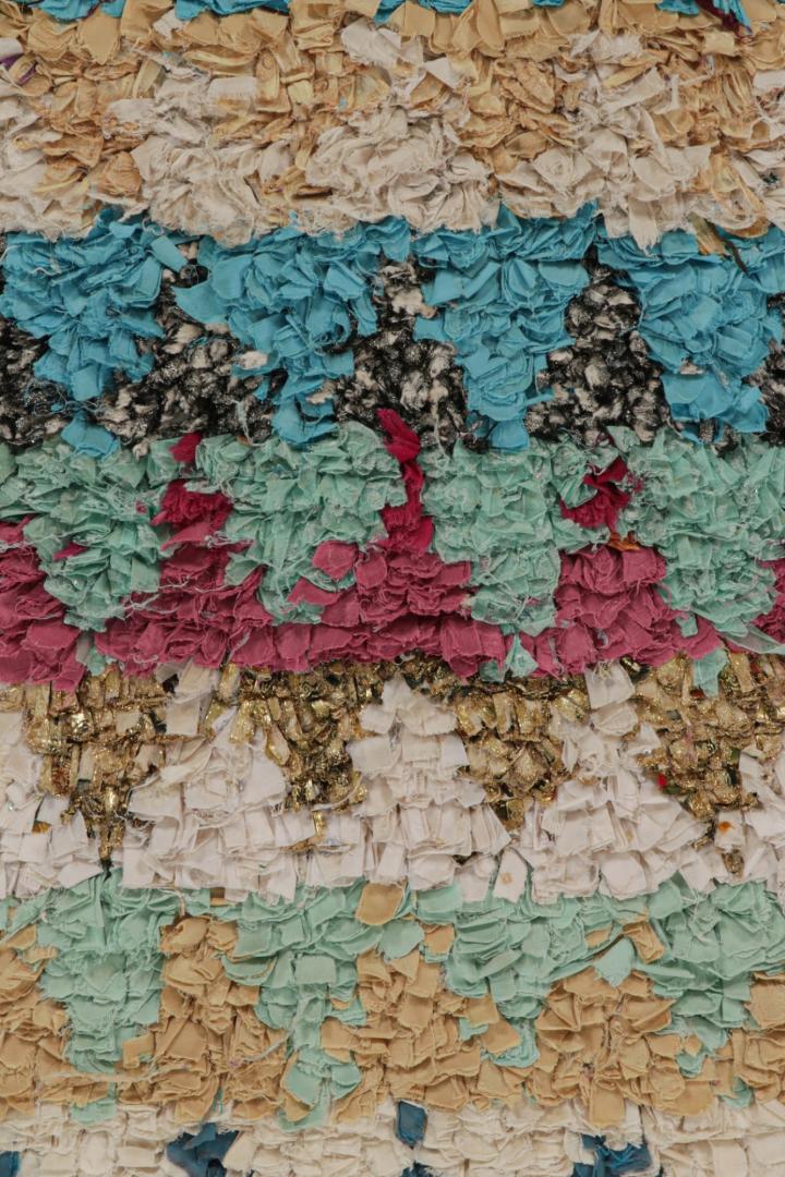 Vintage Azilal Moroccan Boucherouite Rug