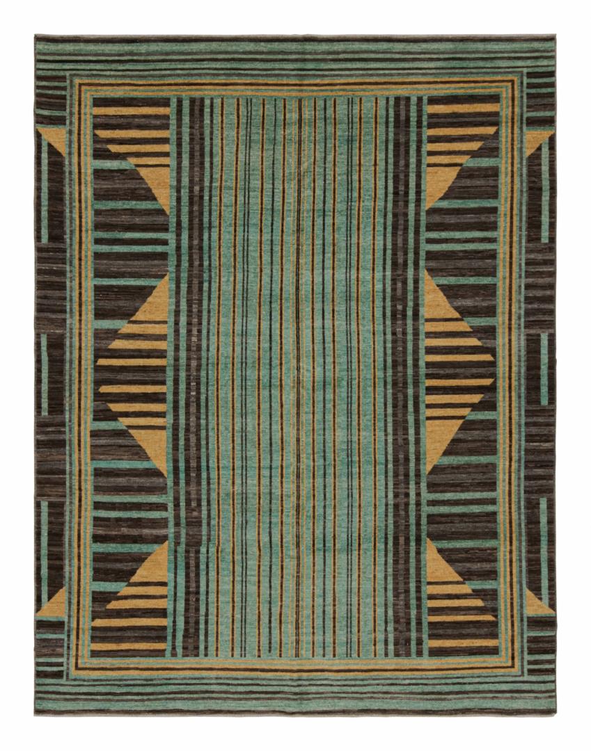 Scandinavian Style Rug with Geometric Patterns
