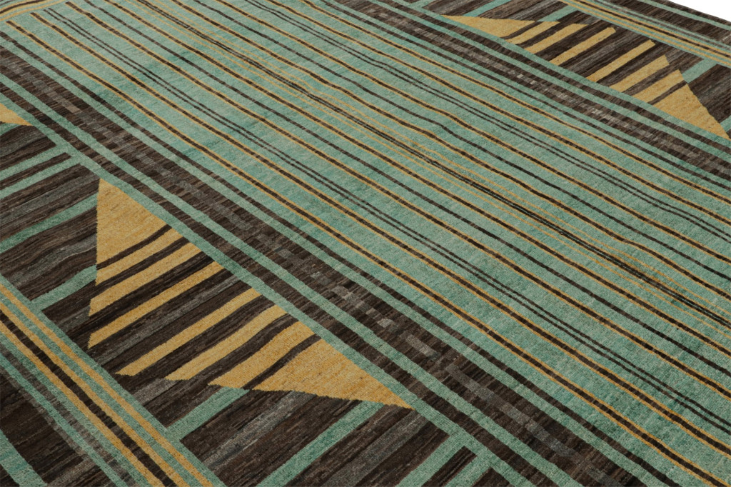 Scandinavian Style Rug with Geometric Patterns