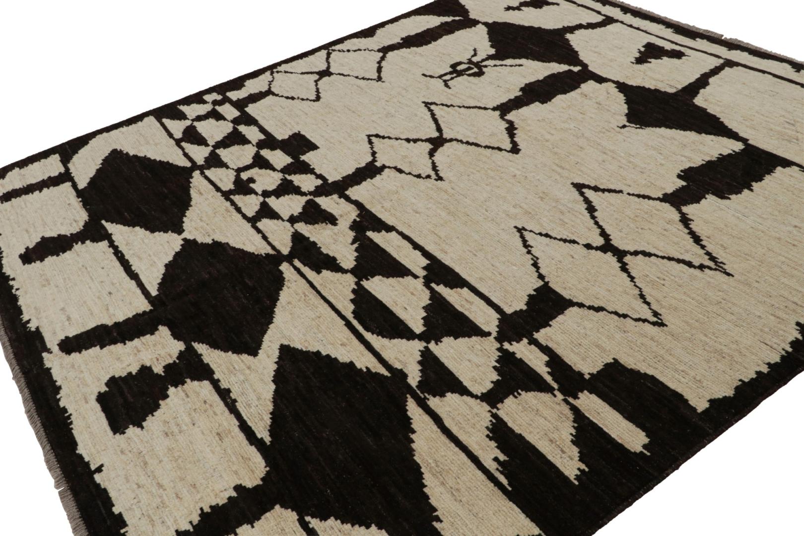 Moroccan rug in Brown and Gold
