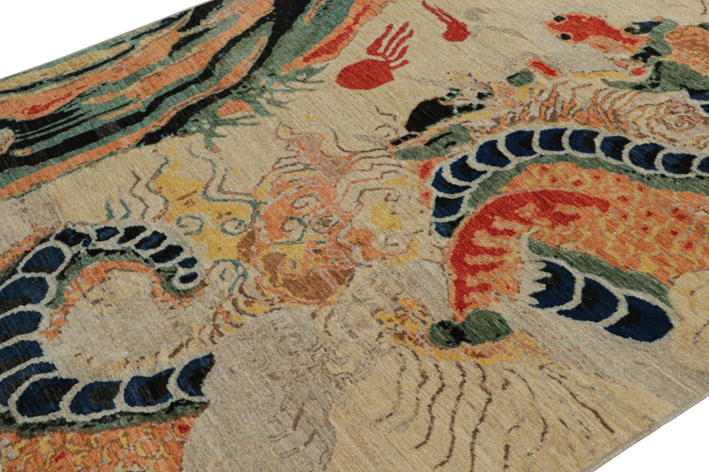 Modern Chinese Pictorial Dragon Rug