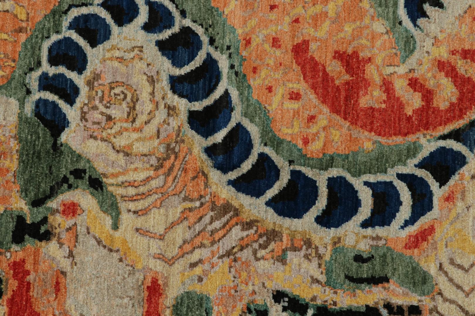 Modern Chinese Pictorial Dragon Rug