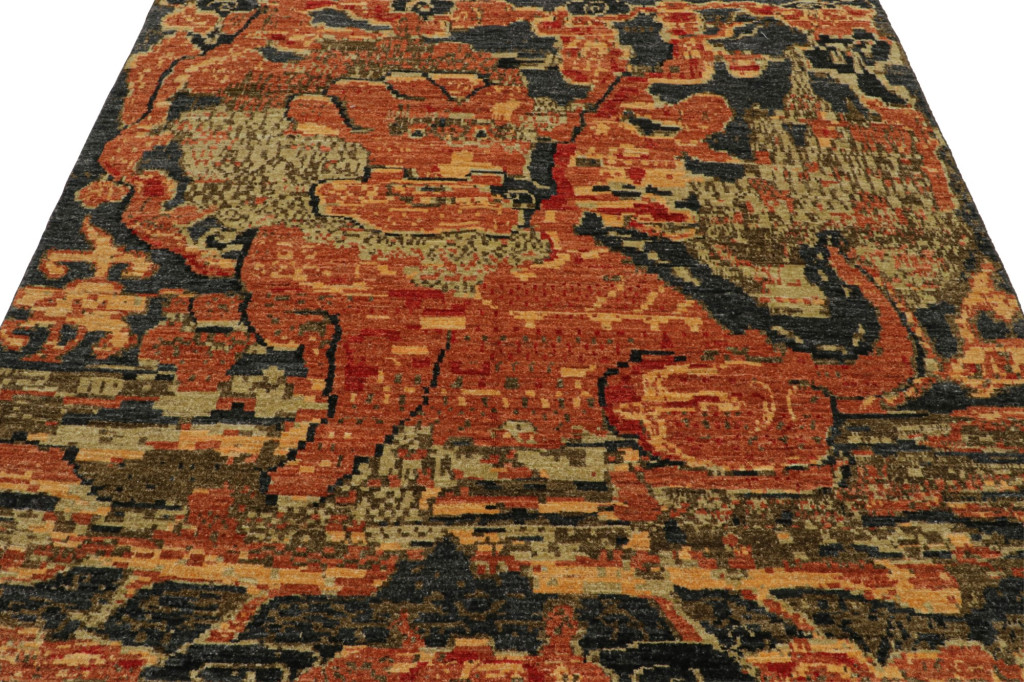 Modern Pictorial “Kirin” Abstract Rug