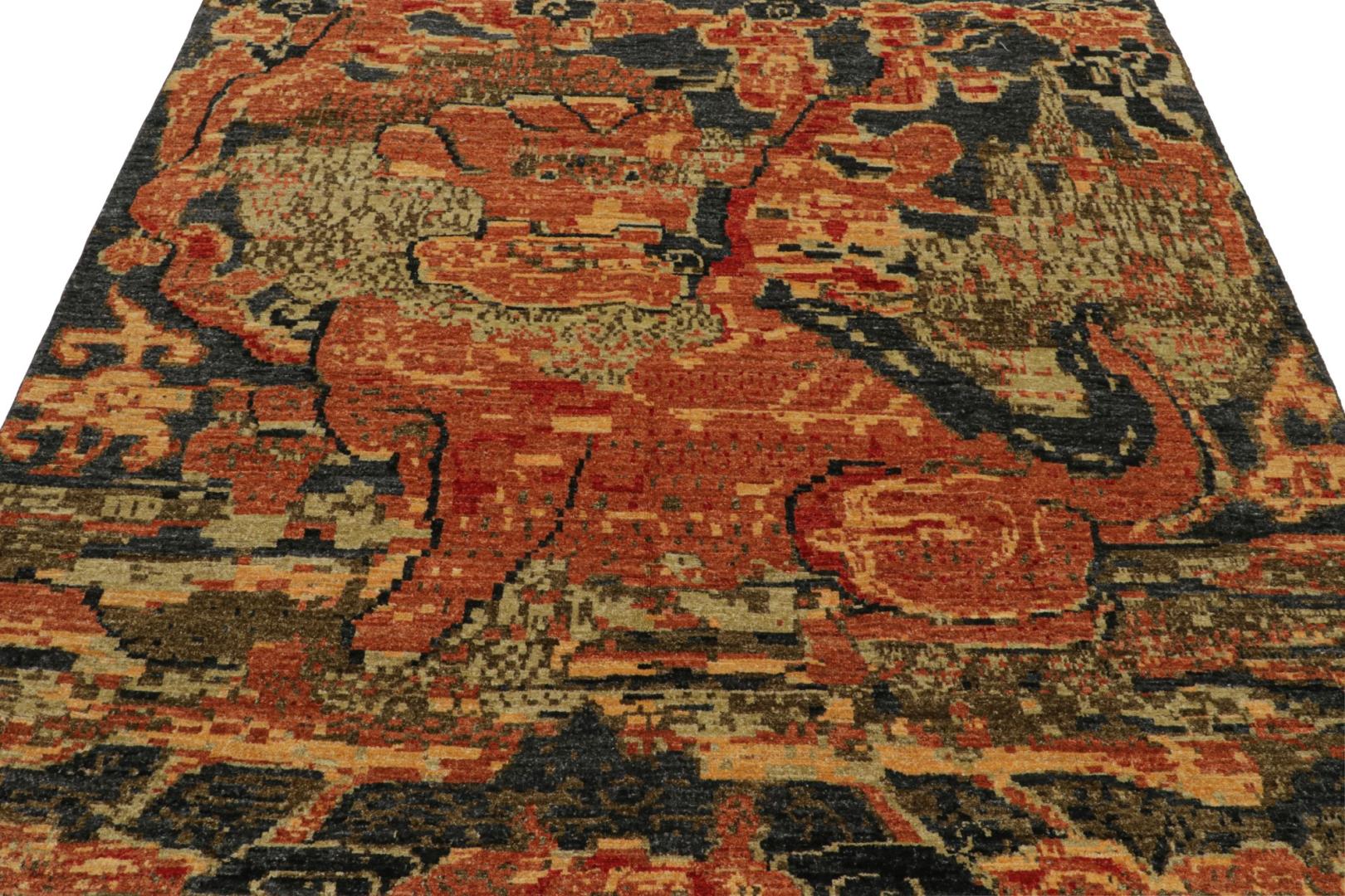 Modern Pictorial “Kirin” Abstract Rug