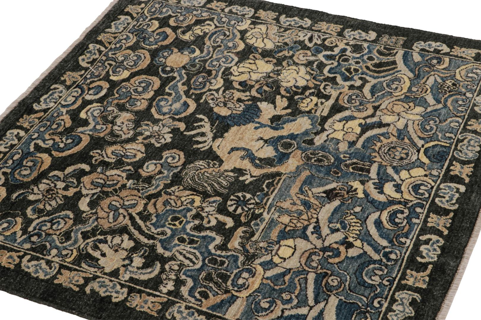 Chinese Pictorial Square Rug