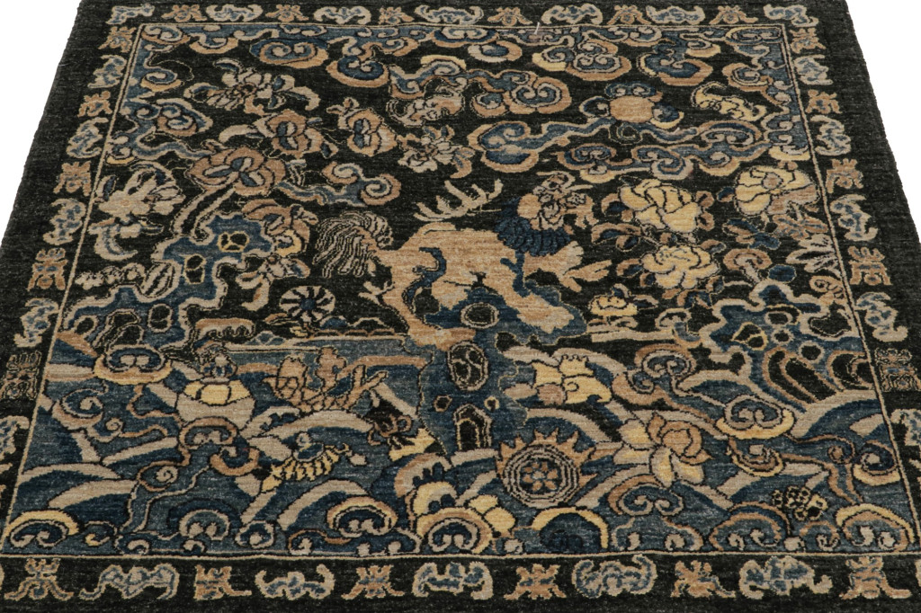 Chinese Pictorial Square Rug