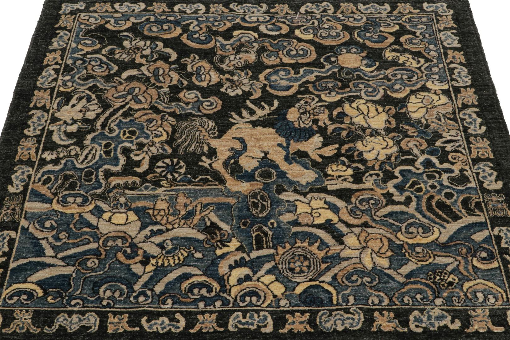 Chinese Pictorial Square Rug