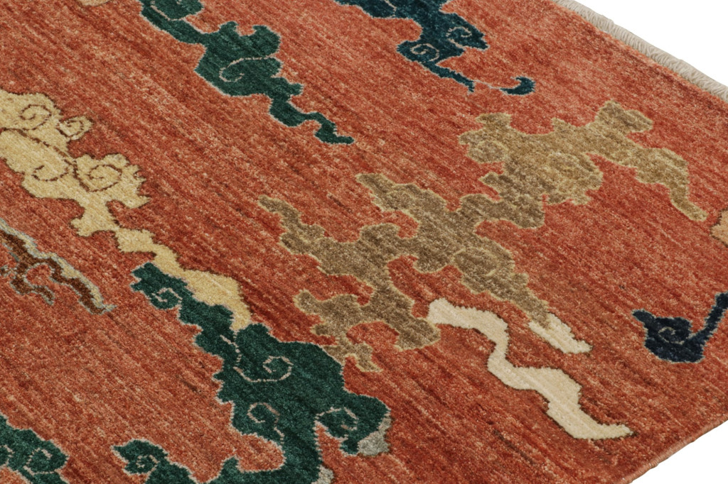 Modern Chinese Pictorial Dragon Square Rug
