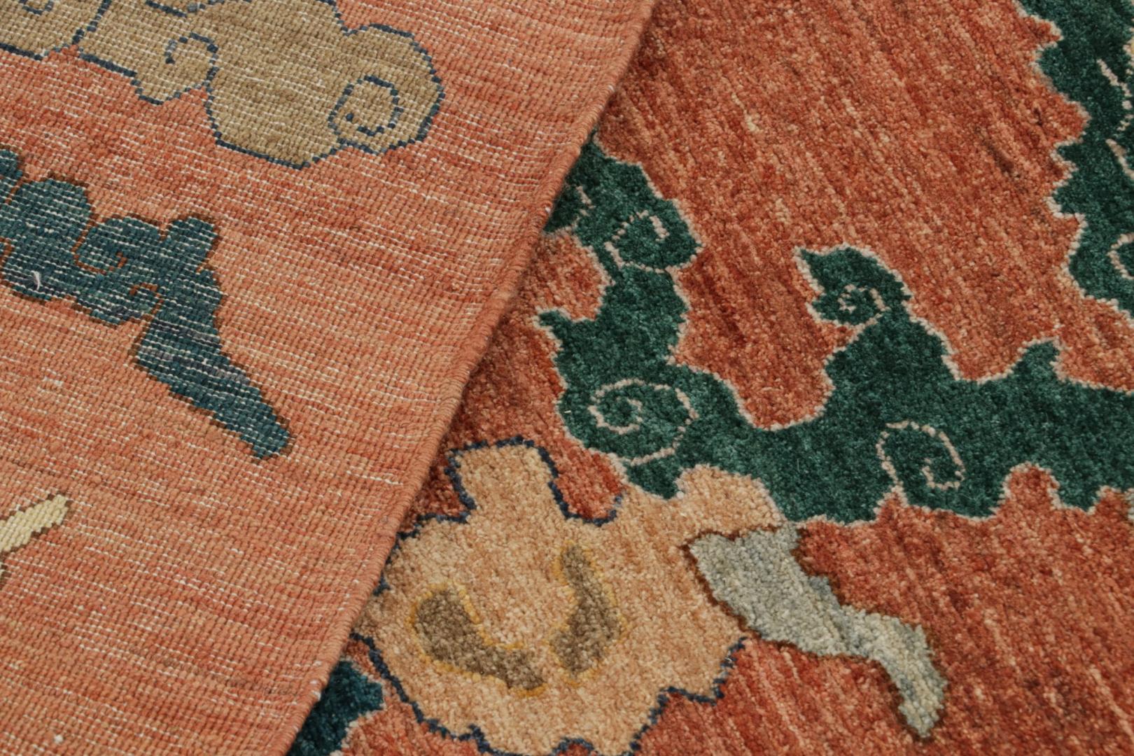 Modern Chinese Pictorial Dragon Square Rug