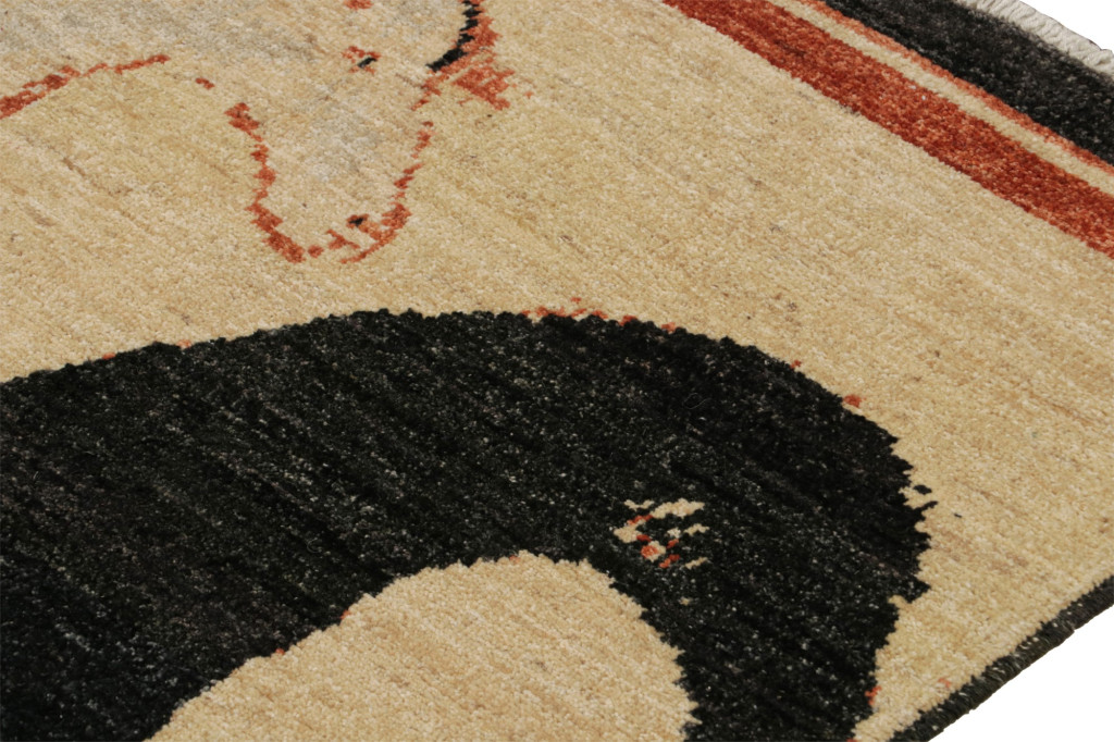 Persian Style Runner Rug With Horse Pictorials