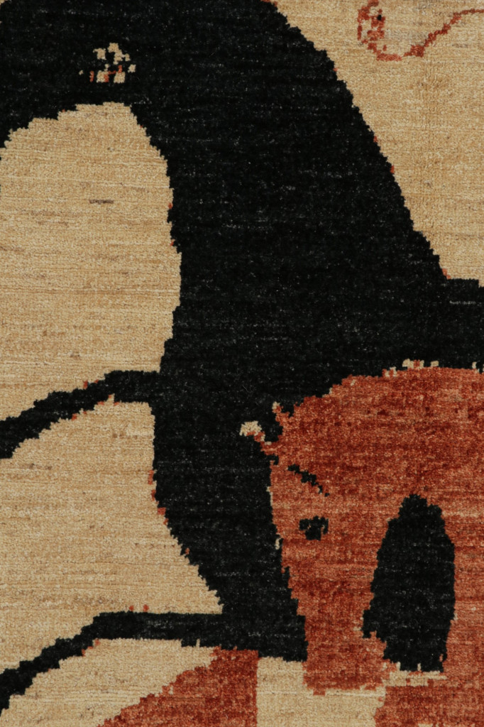 Persian Style Runner Rug With Horse Pictorials