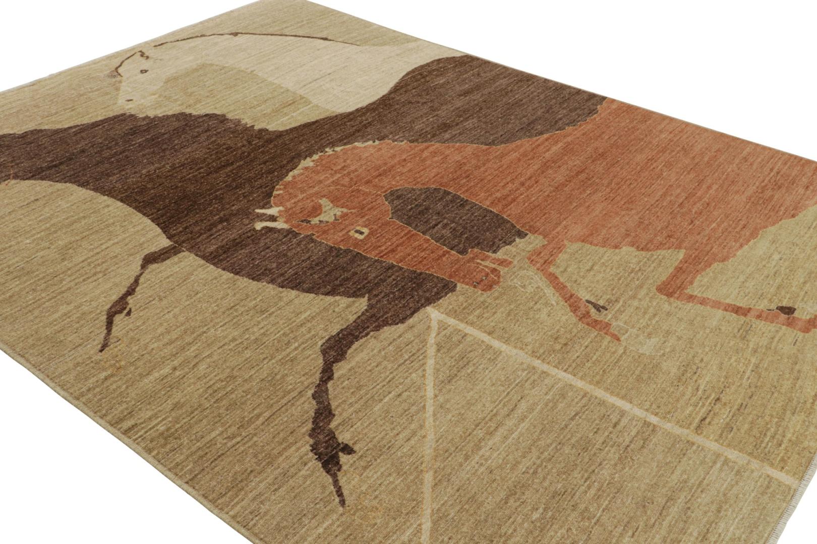 Persian Style Rug With Horse Pictorials