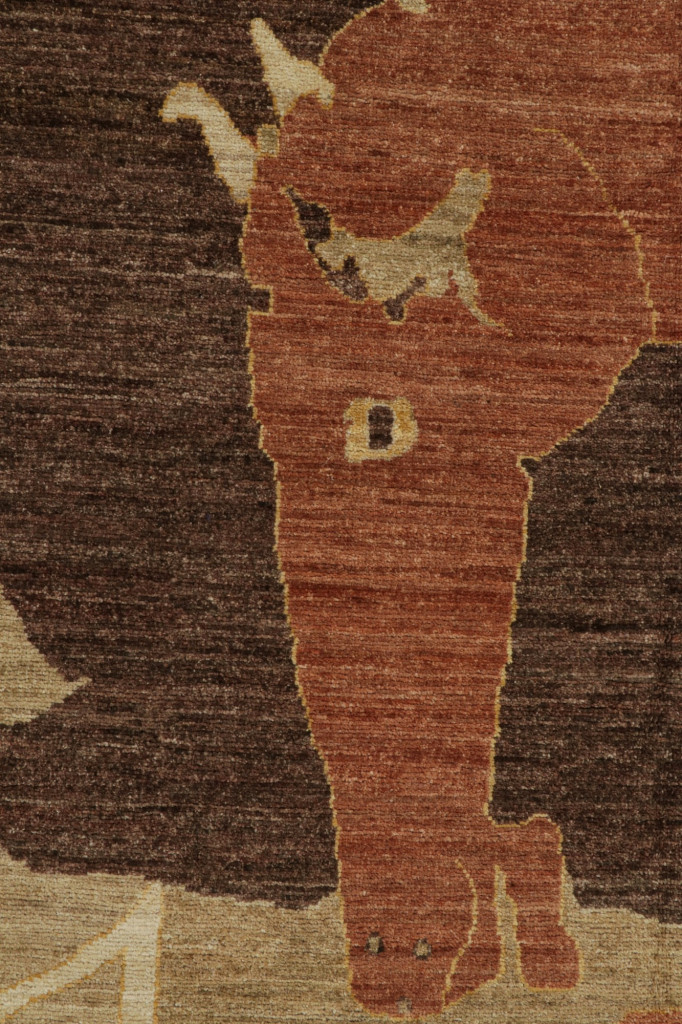 Persian Style Rug With Horse Pictorials