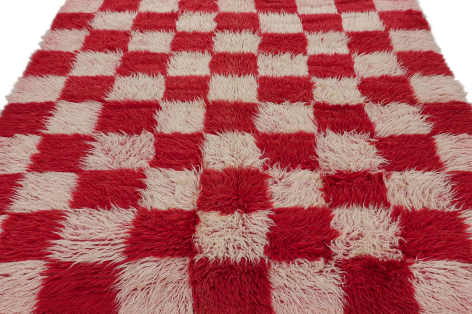 Vintage Tulu Rug with Geometric Patterns