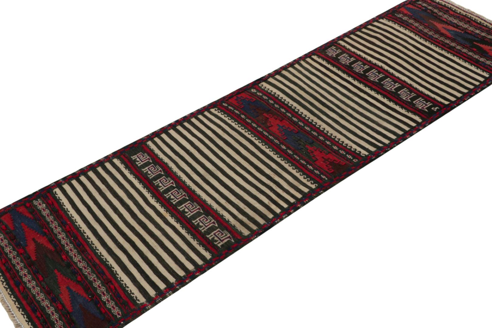 Vintage Afghan Baluch Kilim Runner Rug