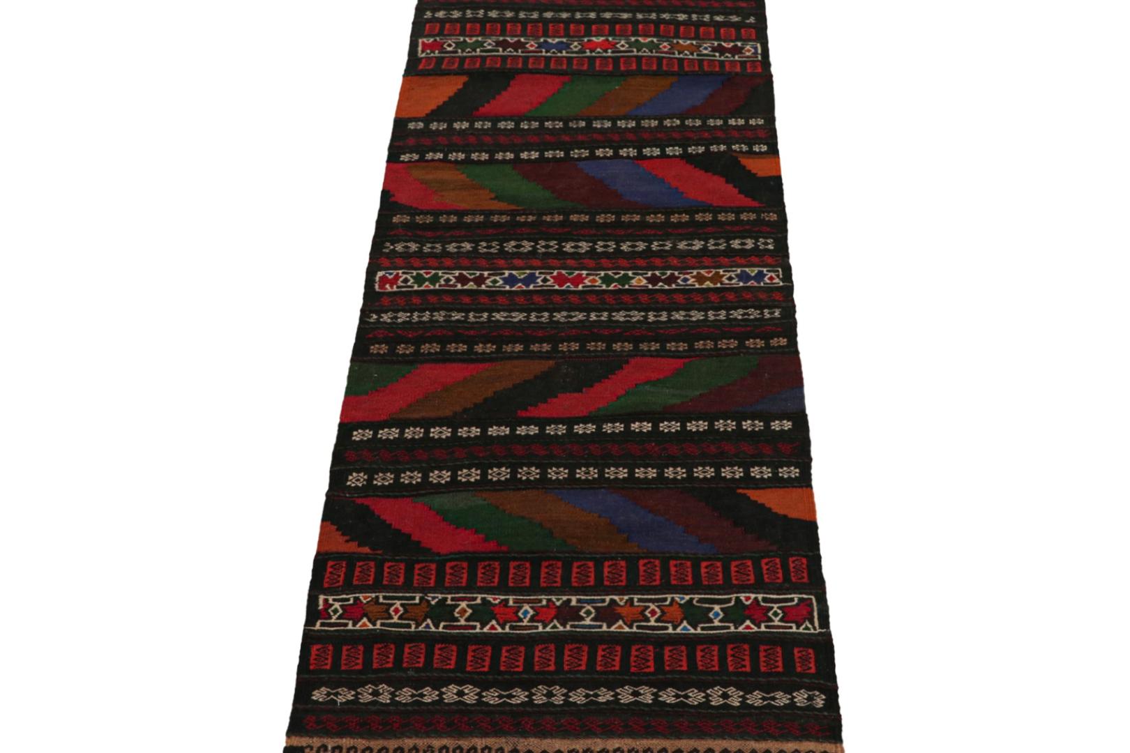 Vintage Afghan Baluch Kilim Runner Rug