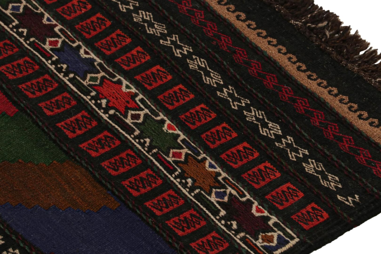 Vintage Afghan Baluch Kilim Runner Rug