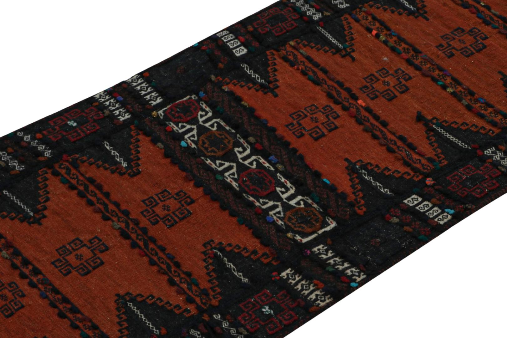 Vintage Afghan Baluch Kilim Runner Rug