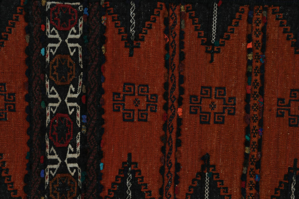 Vintage Afghan Baluch Kilim Runner Rug