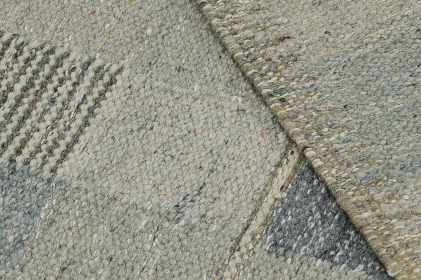 Scandinavian Kilim Rug with Geometric Patterns