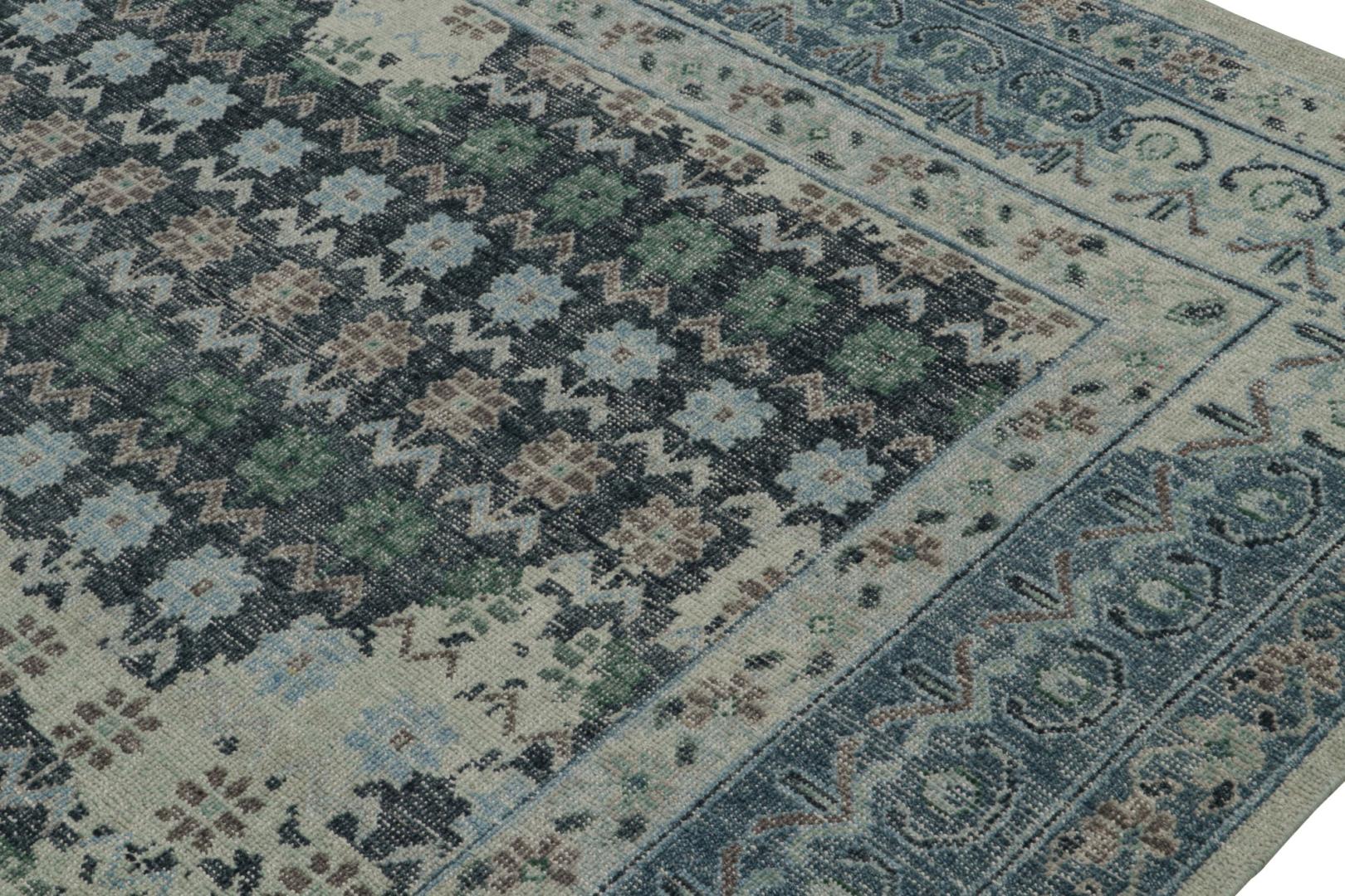 Distressed European Rug with Floral Patterns