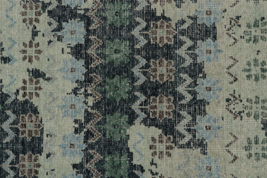 Distressed European Rug with Floral Patterns