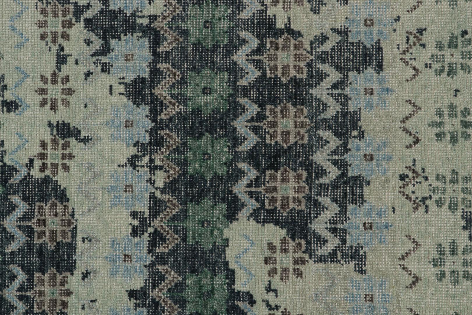 Distressed European Rug with Floral Patterns