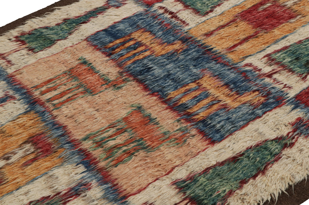 Moroccan Style Shag Rug with Pictorials