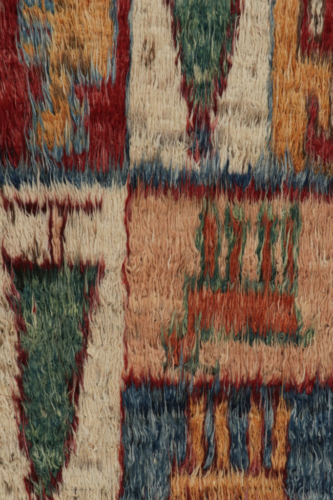 Moroccan Style Shag Rug with Pictorials