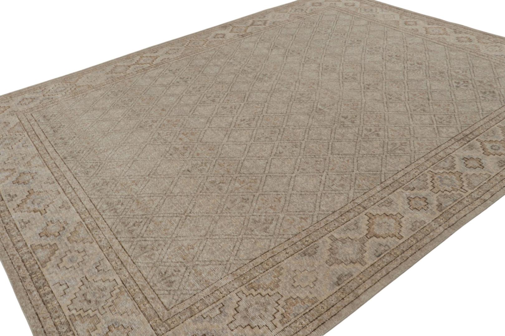 Distressed Abstract Tribal Rug