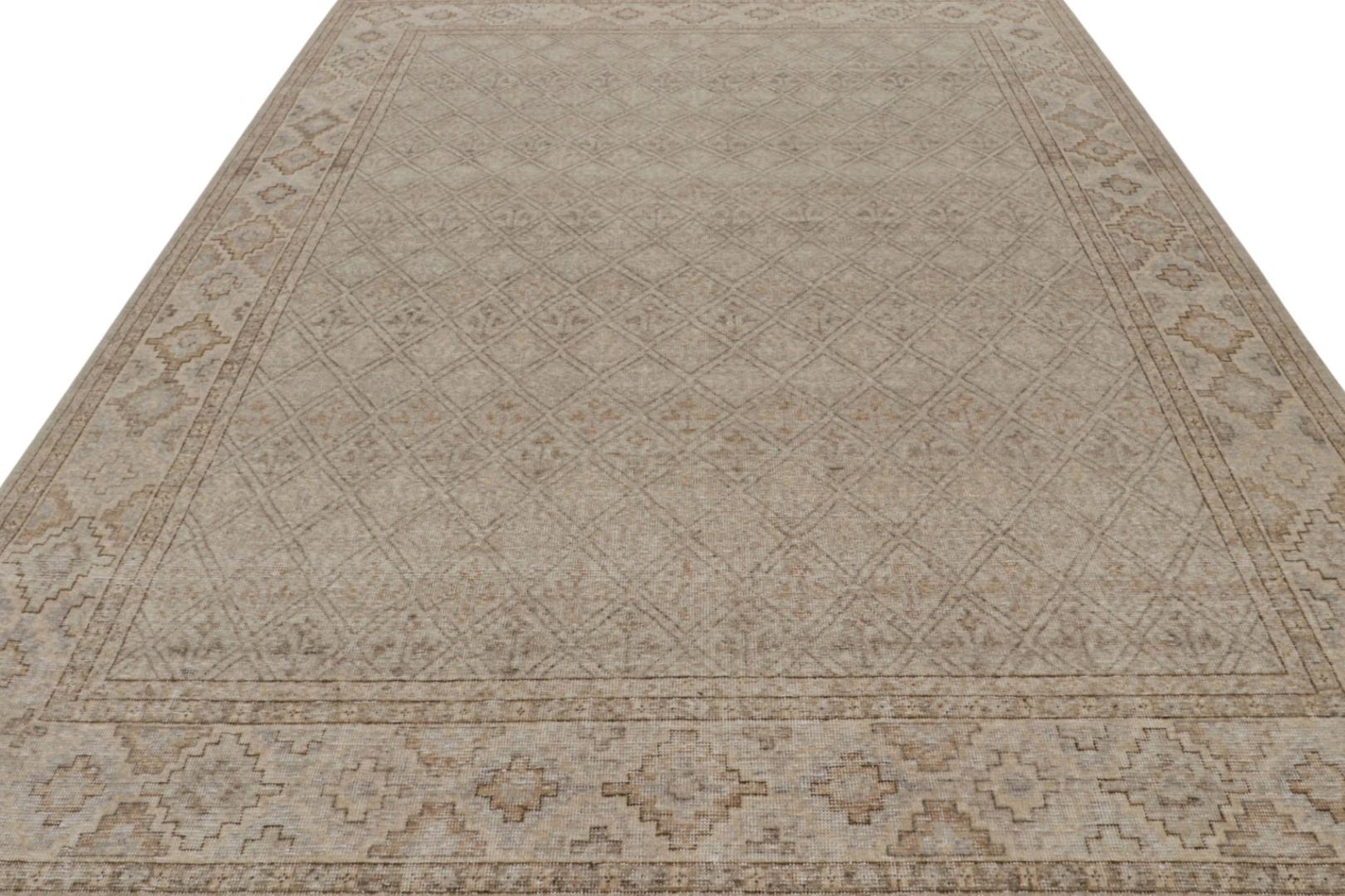 Distressed Abstract Tribal Rug
