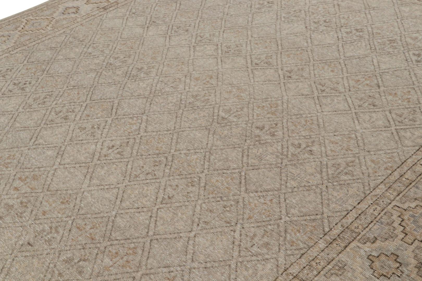 Distressed Abstract Tribal Rug