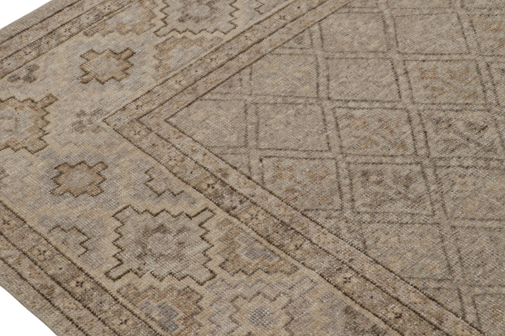 Distressed Abstract Tribal Rug