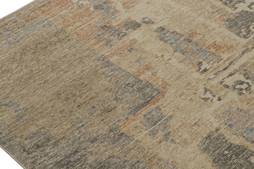 Distressed Swedish Style Abstract Rug