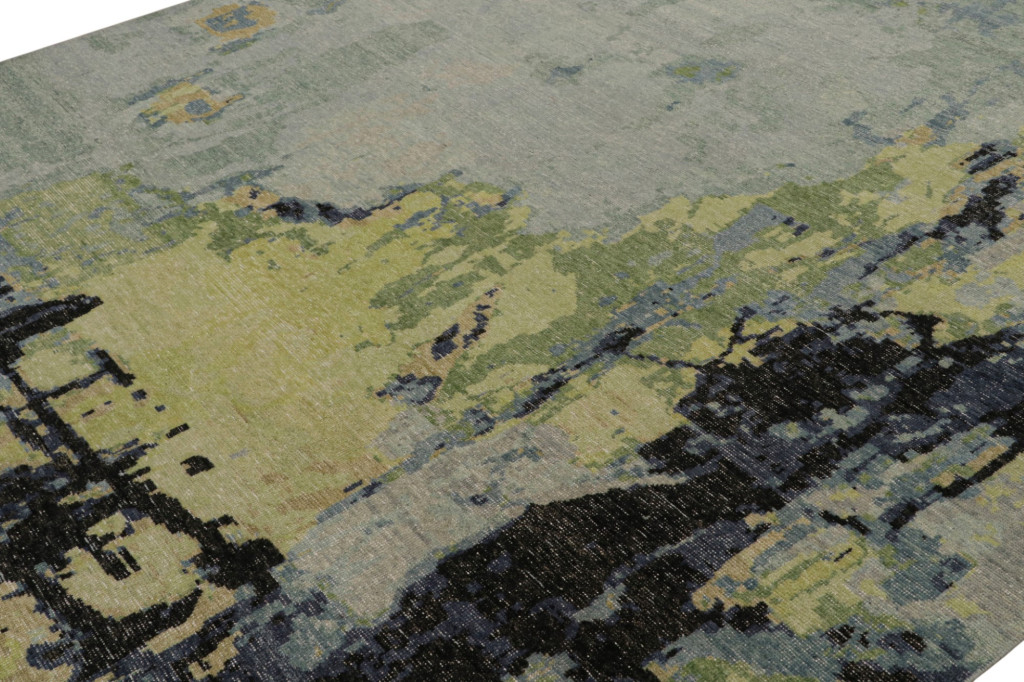 Contemporary Distressed Abstract Rug