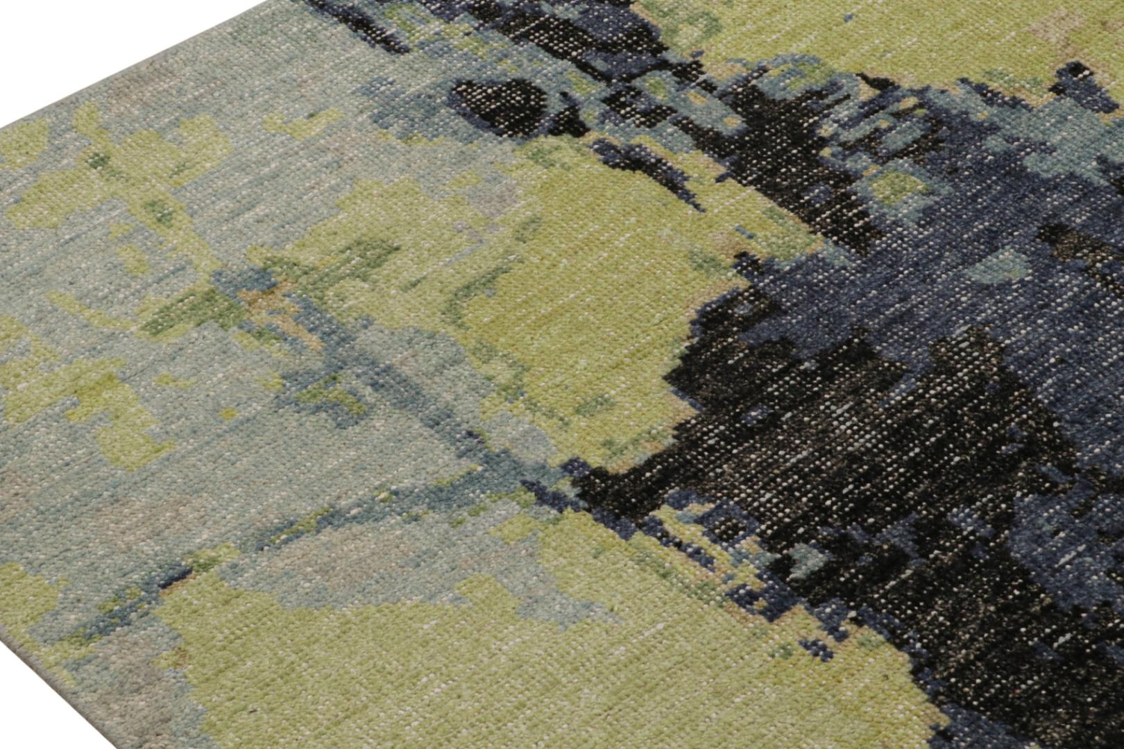 Contemporary Distressed Abstract Rug