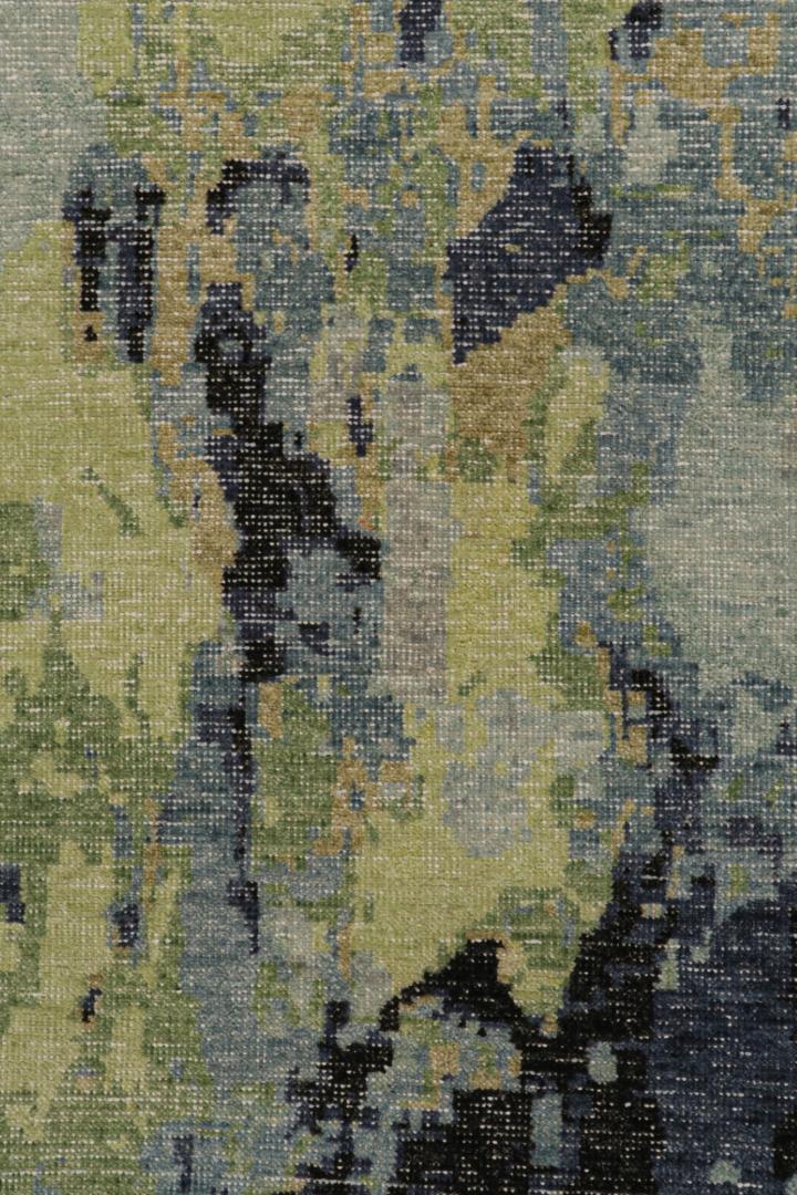 Contemporary Distressed Abstract Rug