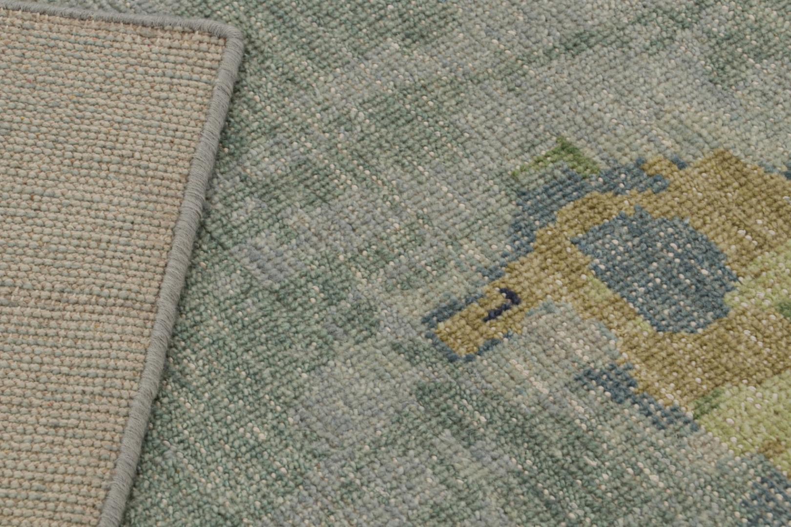 Contemporary Distressed Abstract Rug