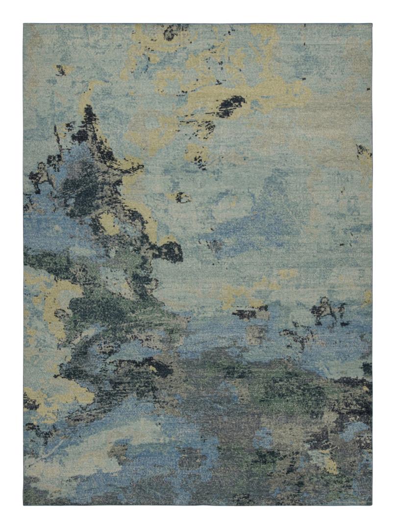 Contemporary Distressed Abstract Rug